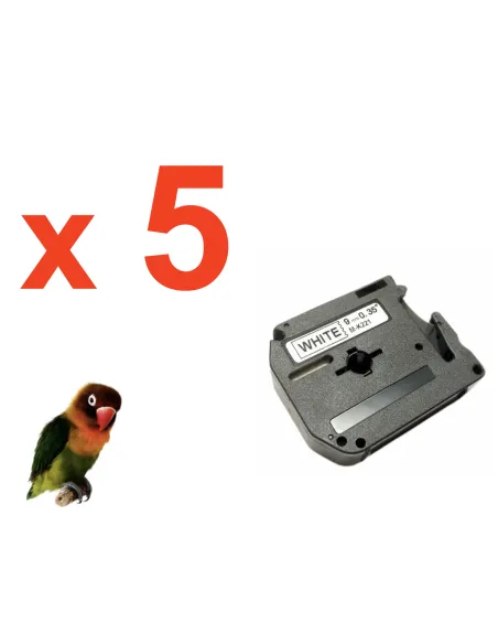Cinta compatible No Laminada Brother MK221BZ Etiquetas