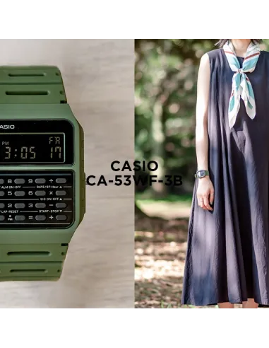 Reloj Casio Calculadora CA-53WF-3B verde