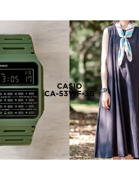 Reloj Casio Calculadora CA-53WF-3B verde