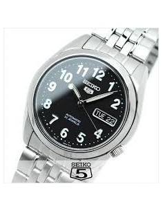Reloj automático hombre Seiko 5 SNK381K1 correa acero dial negro 2