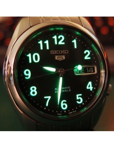 Reloj automático hombre Seiko 5 SNK381K1 correa acero dial negro