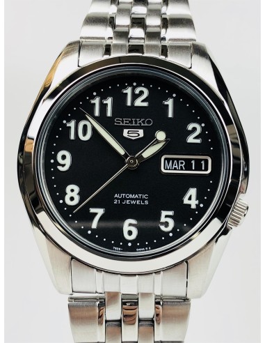 Reloj automático hombre Seiko 5 SNK381K1 correa acero dial negro