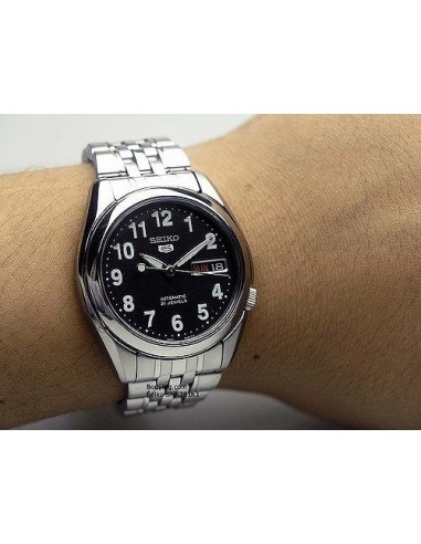 Reloj automático hombre Seiko 5 SNK381K1 correa acero dial negro