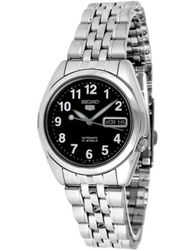 Reloj automático hombre Seiko 5 SNK381K1 correa acero dial negro