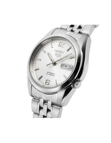Reloj automático hombre Seiko 5 SNK385K1 dial plata correa acero