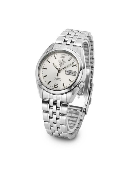 Reloj automático hombre Seiko 5 SNK385K1 dial plata correa acero
