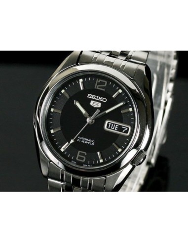 Reloj Automático hombre Seiko 5 SNK393K1 dial negro correa acero