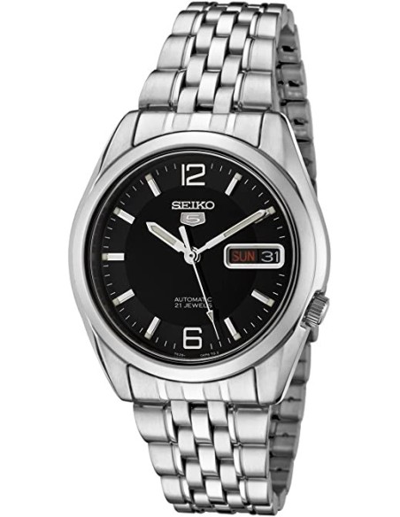 Reloj Automático hombre Seiko 5 SNK393K1 dial negro correa acero