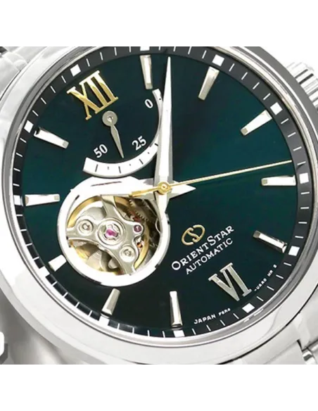 Reloj automático hombre Orient Star RE-AT0002E dial verde acero inoxidable cristal zafiro revestimiento anti-reflejos