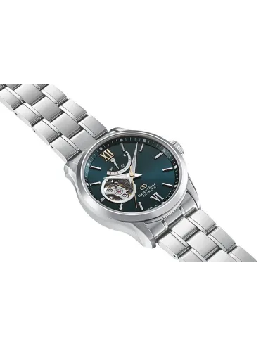 Reloj automático hombre Orient Star RE-AT0002E dial verde acero inoxidable cristal zafiro revestimiento anti-reflejos