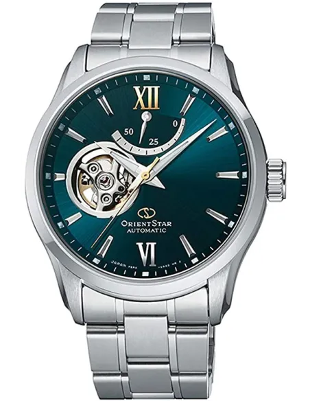 Reloj automático hombre Orient Star RE-AT0002E dial verde acero inoxidable cristal zafiro revestimiento anti-reflejos