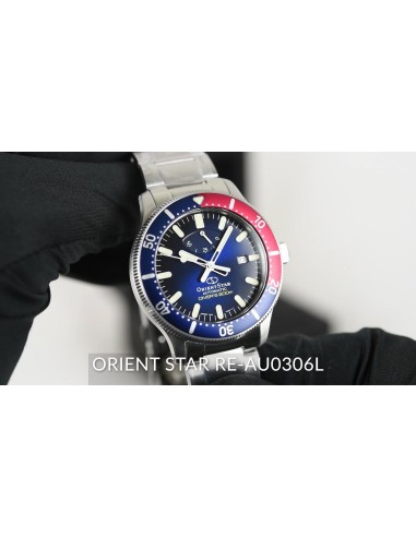 Reloj automático hombre Orient Star Sports RE-AU0306L dial azul "pepsi" correa acero cristal zafiro anti-reflejo 200m