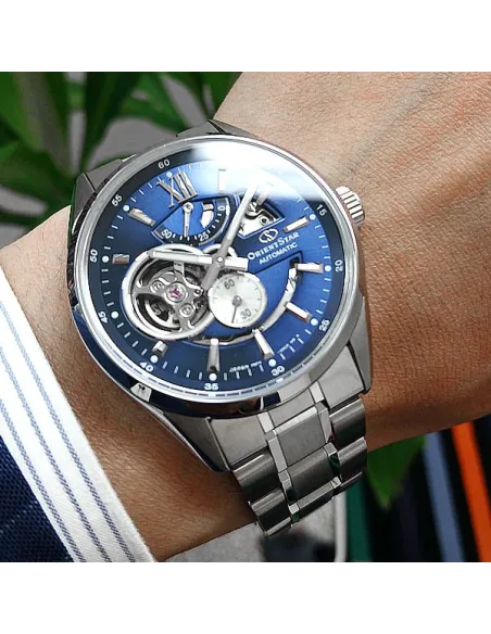 Reloj Automático hombre Orient Star RE-AV0003L Contemporary 50h Power Reserve cristal zafiro anti-reflejo correa acero