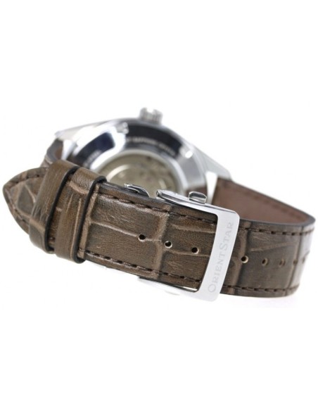 Reloj automático hombre Orient Star RE-AV0006Y 50h Power Reserve Cristal Zafiro anti-reflejo correa cuero