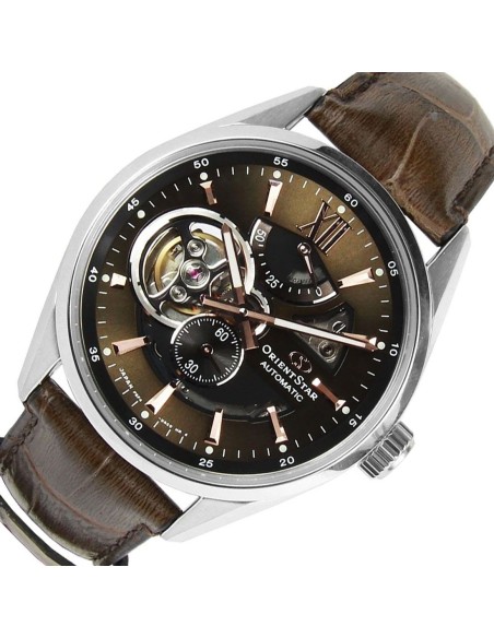 Reloj automático hombre Orient Star RE-AV0006Y 50h Power Reserve Cristal Zafiro anti-reflejo correa cuero