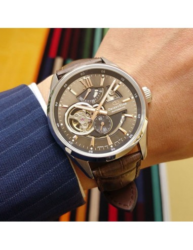 Reloj automático hombre Orient Star RE-AV0006Y 50h Power Reserve Cristal Zafiro anti-reflejo correa cuero