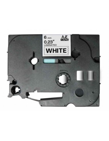 Compatible Cinta Rotuladora BROTHER TZE-211 Negro / BLANCO TZ-211