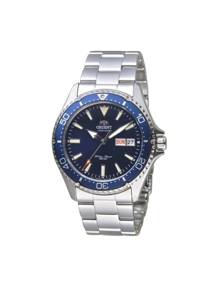 Reloj de buceo hombre automático Orient Kamasu RA-AA0002L dial azul 41.8mm DIVERS Cristal Zafiro correa acero
