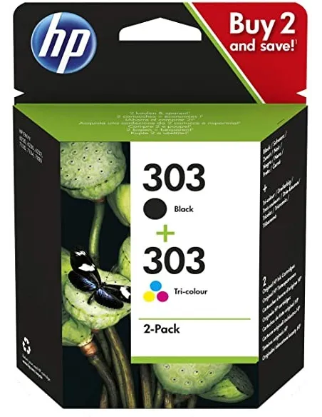 Pack HP 303XL Cartucho de tinta ORIGINAL HP T6N01AE + T6N02AE 2