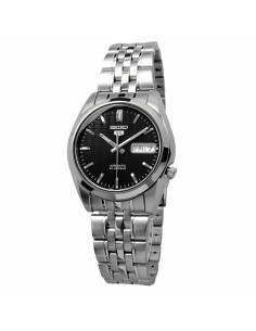 Reloj automático hombre Seiko 5 SNK361K1 dial negro correa acero 37mm diámetro