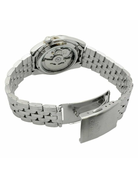 Reloj automático hombre Seiko 5 SNK361K1 dial negro correa acero 37mm diámetro