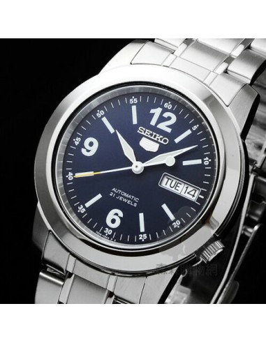 Reloj automático hombre Seiko 5 SNKE61K1 dial azul 37mm correa acero
