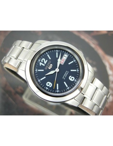 Reloj automático hombre Seiko 5 SNKE61K1 dial azul 37mm correa acero