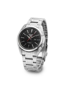 Reloj automático hombre Seiko 5 SNKL45K1 dial negro 38mm correa acero