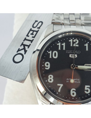Reloj automático hombre Seiko 5 SNK381K1 correa acero dial negro