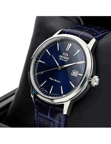 Reloj Automático hombre Orient Bambino Simphony RA-AC0F06L dial azul correa cuero