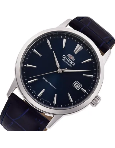 Reloj Automático hombre Orient Bambino Simphony RA-AC0F06L dial azul correa cuero