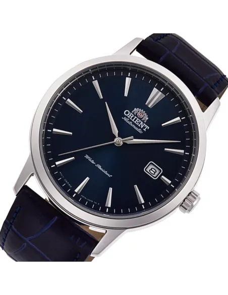 Reloj Automático hombre Orient Bambino Simphony RA-AC0F06L dial azul correa cuero