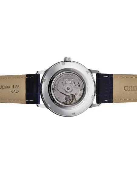 Reloj Automático hombre Orient Bambino Simphony RA-AC0F06L dial azul correa cuero