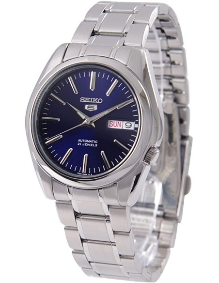 Reloj Automático hombre Seiko 5 SNKL43K1 Dial azul 37mm correa acero