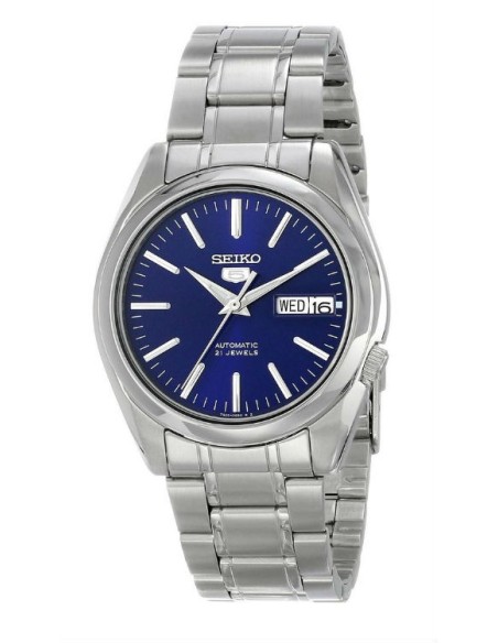 Reloj Automático hombre Seiko 5 SNKL43K1 Dial azul 37mm correa acero