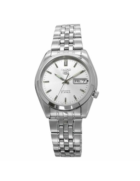 Reloj Automático hombre Seiko 5 SNK355K1 dial plata 37mm correa acero