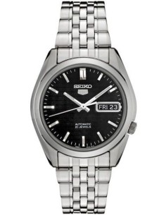 Reloj automático hombre Seiko 5 SNK361K1 dial negro correa acero 37mm diámetro 2