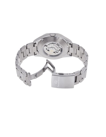 Reloj automático hombre Orient Star RE-AU0401S dial blanco bisel oro rosado Cristal Zafiro