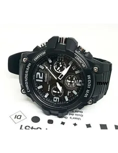 reloj deportivo hombre CASIO MCW-100H-1A3 Pantalla de Neón Cronómetro 100M correa de goma 2