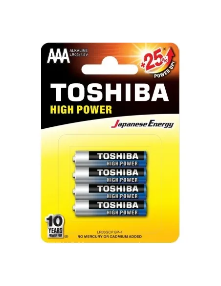 PILA TOSHIBA R03 ALCALINA AAA 4 pilas