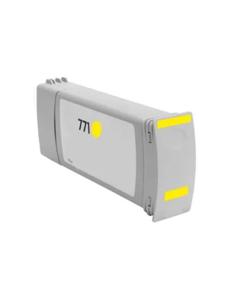 Tinta compatible para HP 771C AMARILLO  Tinta Pigmentada    B6Y10A  para DesignJet Z6200, Z6600, Z6610, Z6800, Z6810