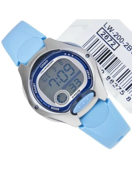 Reloj digital mujer casio lw200-2b cronografo multifuncion electroluminiscente