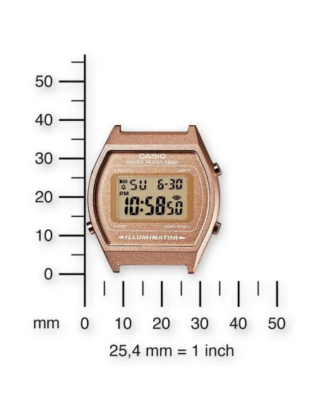 Reloj Retro casio VINTAGE EDGY B640WC-5A bronce luz led - alarma