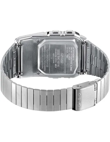 Reloj Casio Unisex DBC-611-1D Iluminador Plata Telememo Calculadora