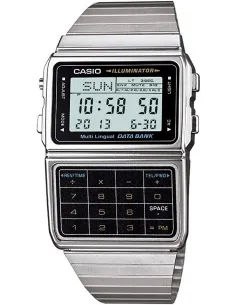 Reloj Casio Unisex DBC611-1D Iluminador Plata Telememo Calculadora