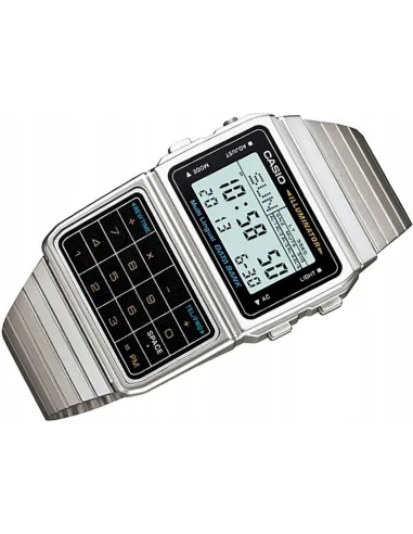 Reloj Casio Unisex DBC-611-1D Iluminador Plata Telememo Calculadora