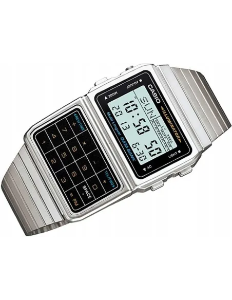 Reloj Casio Unisex DBC611-1D Iluminador Plata Telememo Calculadora