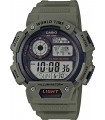 Reloj deportivo hombre Casio  Watch AE-1400WH-3AV Quartz 5 Alarms hora mundial 100m Wr 10 años batería