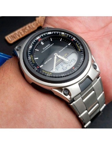 reloj hombre CASIO aw-80d-1a Hora Mundial - 30 telememo - 10 años batería