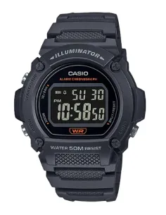 Reloj deportivo hombre Casio W219h-8B Luz LED Cronómetro alarma 50m Water Resist 2